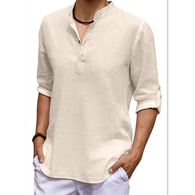 S40 Casual Cotton and Linen Shirt