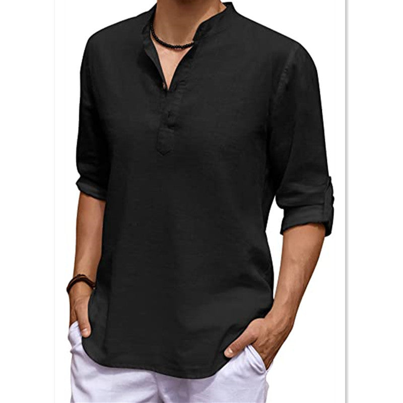 S40 Casual Cotton and Linen Shirt