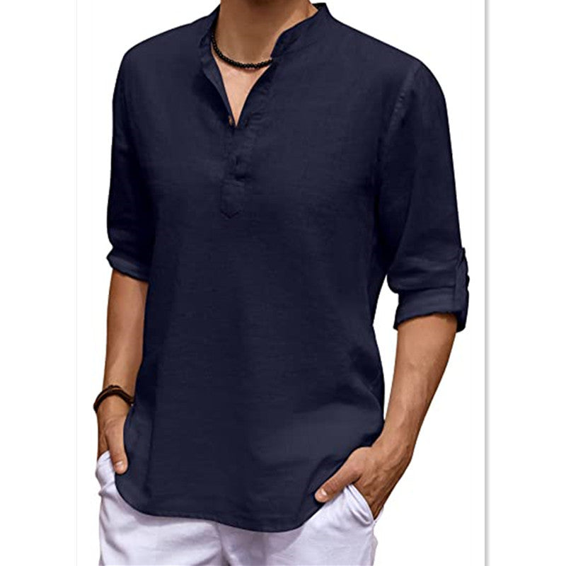 S40 Casual Cotton and Linen Shirt