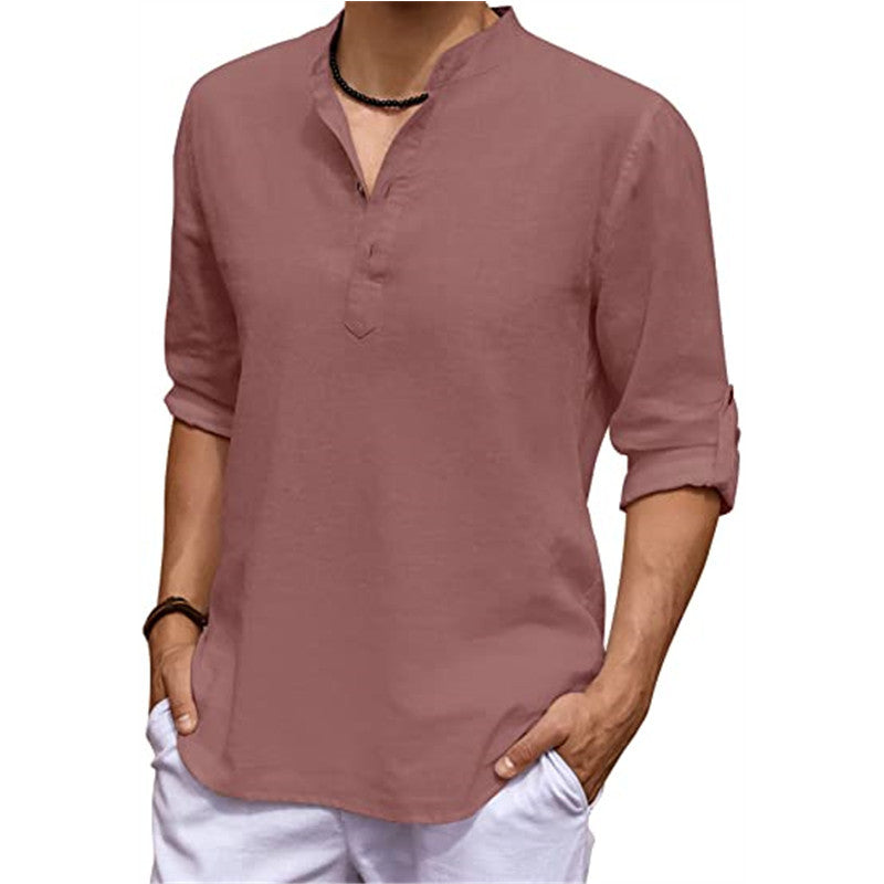 S40 Casual Cotton and Linen Shirt