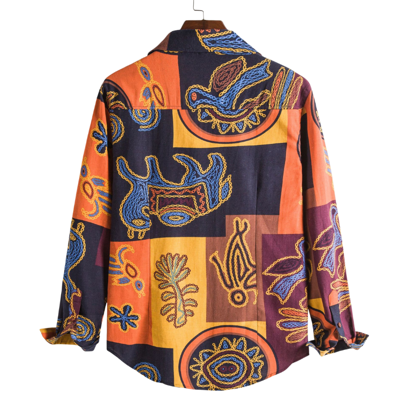 Casual Plus-Size Printed Shirt