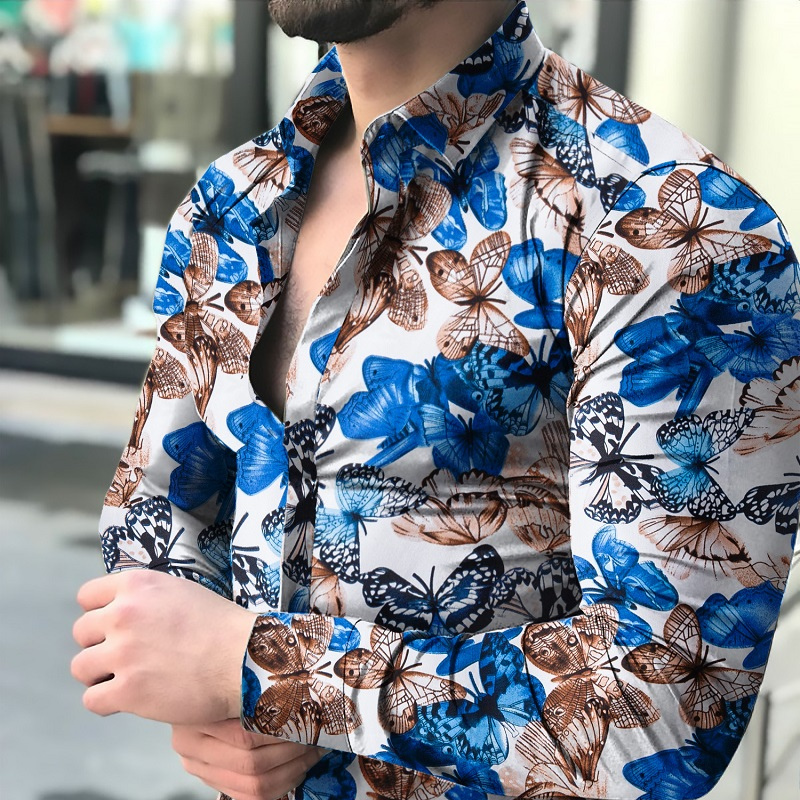 Butterfly spread long sleeve shirt