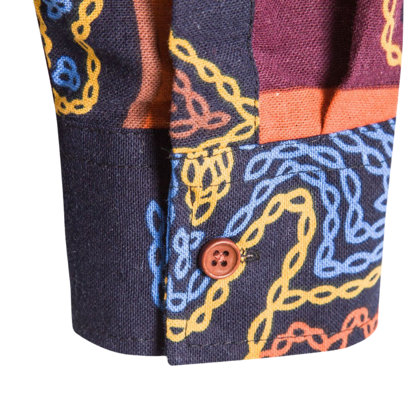 Casual Plus-Size Printed Shirt