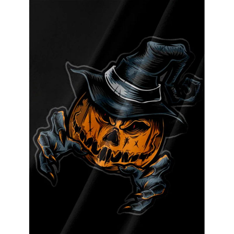 Men's Halloween Skull Print Short Sleeve Shirt