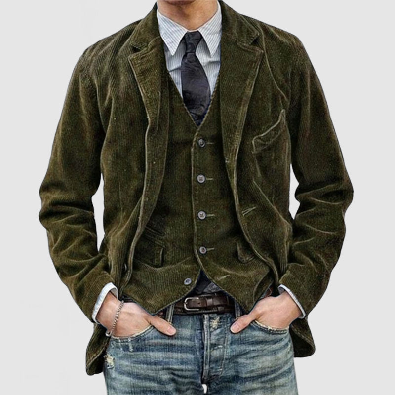 Classic Retro Style Corduroy Jacket