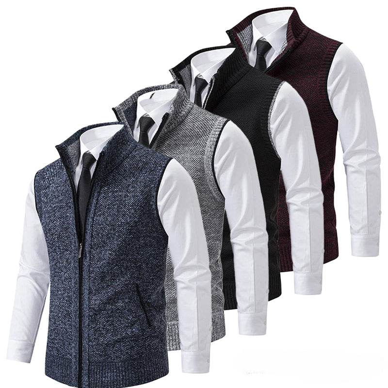 Warm Fleece Vest With Zip Up Design