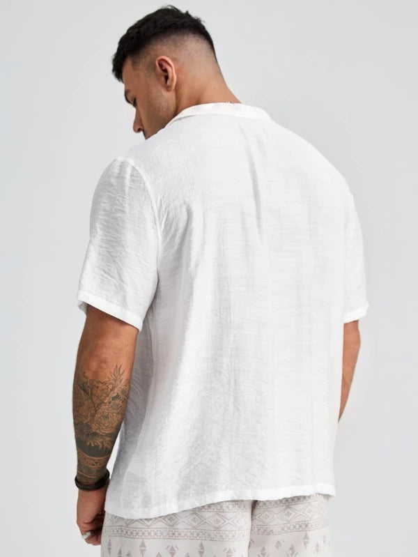 Casual Plain Patterned Shirt