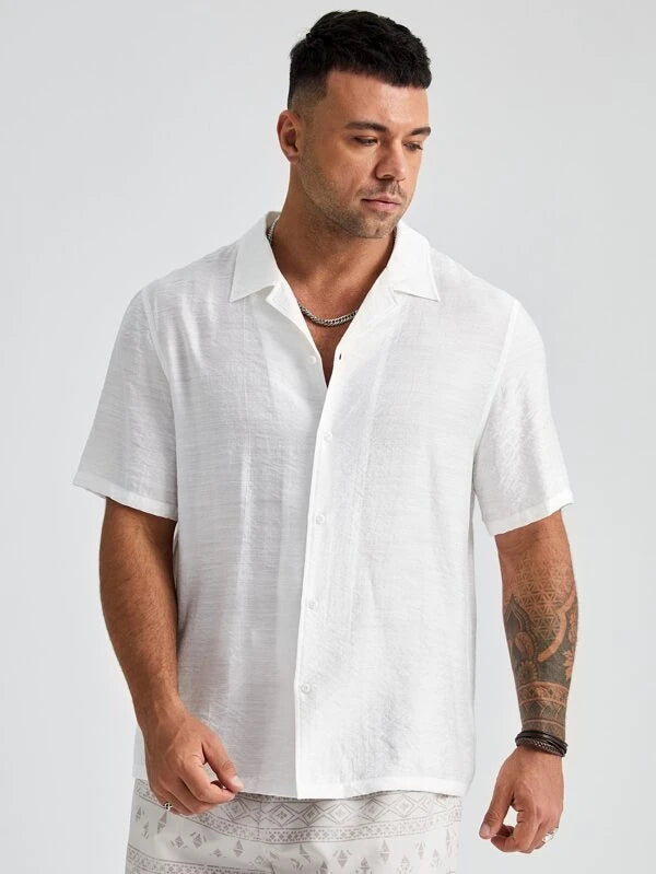 Casual Plain Patterned Shirt