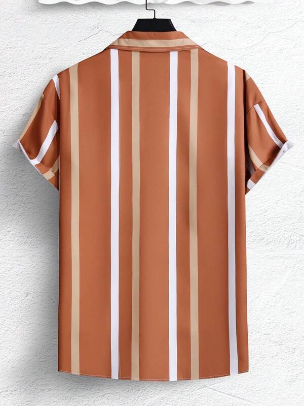 Casual Striped Print Shirt
