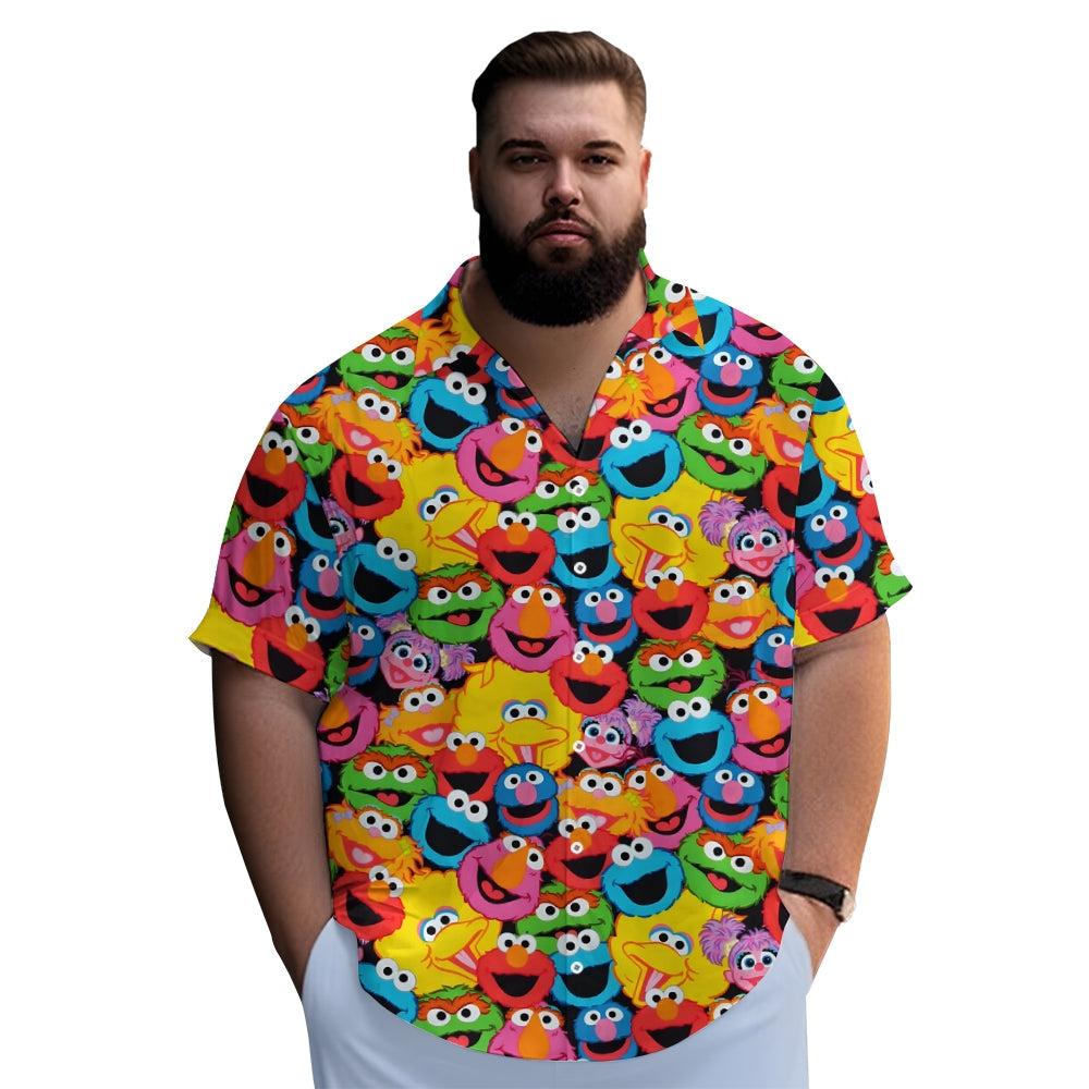 Sesame Street Characters Print Button Up Shirt