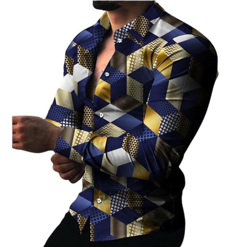 3D Argyle Designer Partywear Shirt