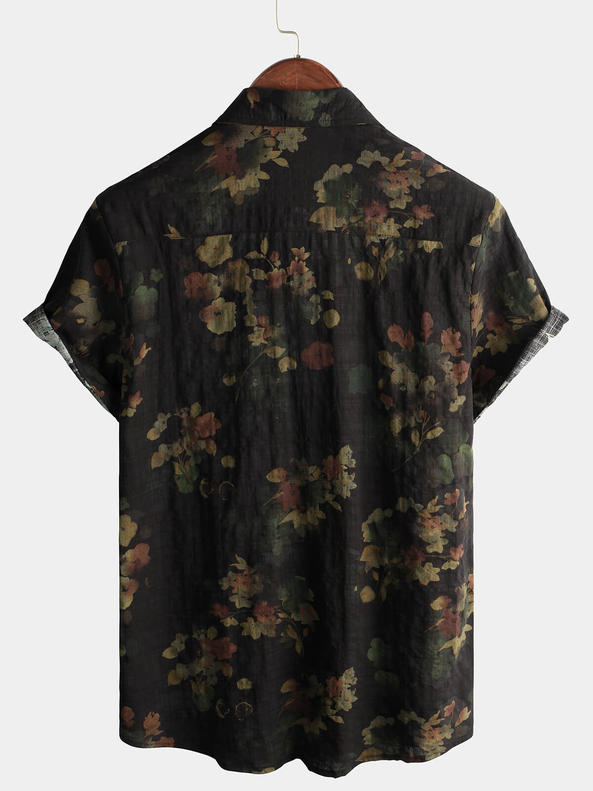 Men Floral Vintage Cotton Shirt