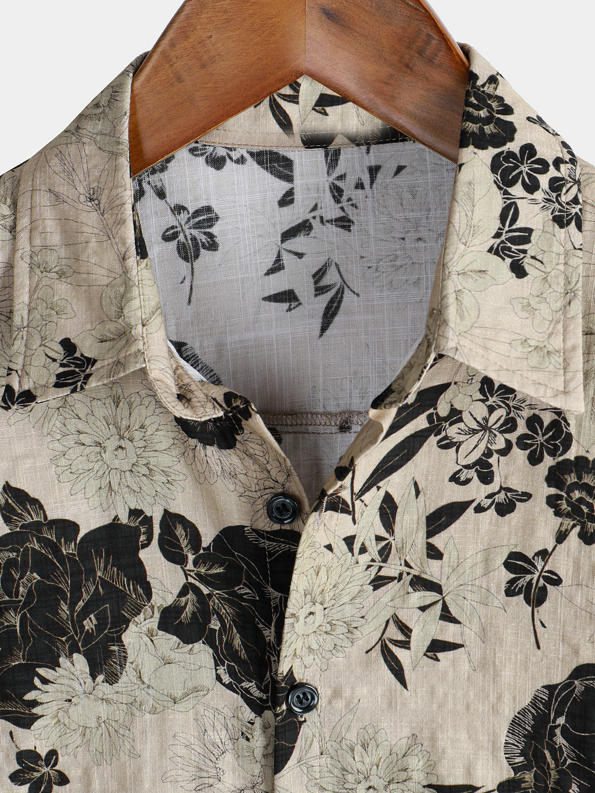 Men Floral Vintage Cotton Shirt