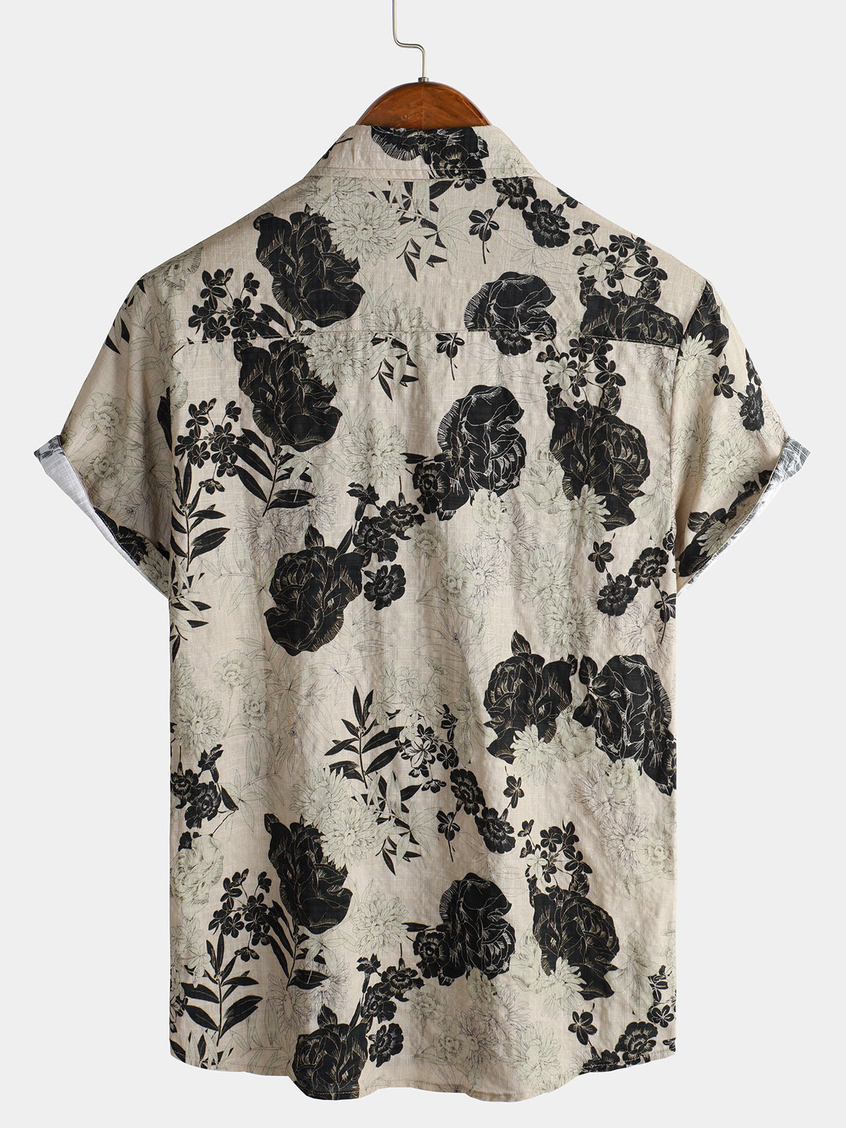 Men Floral Vintage Cotton Shirt