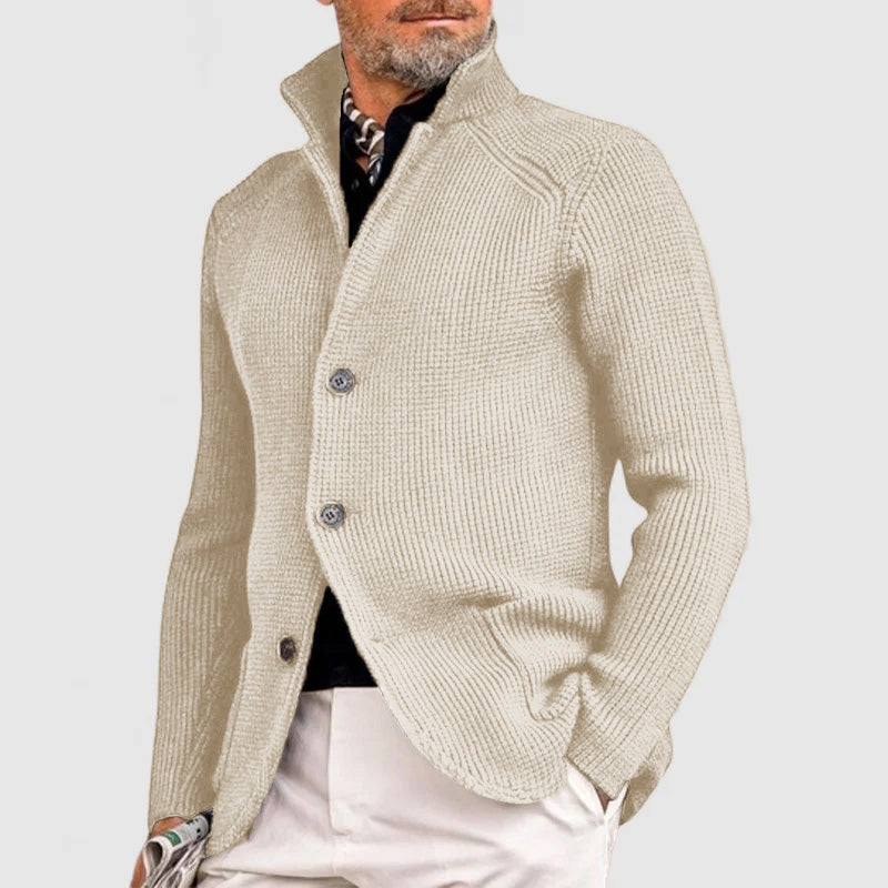 Stylish Lapel Knitted Jacket With Pockets