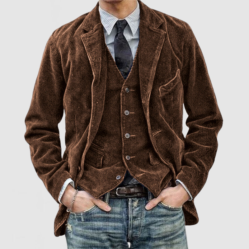 Classic Retro Style Corduroy Jacket