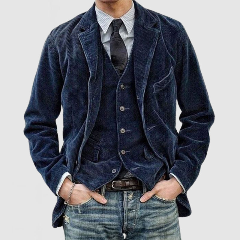 Classic Retro Style Corduroy Jacket