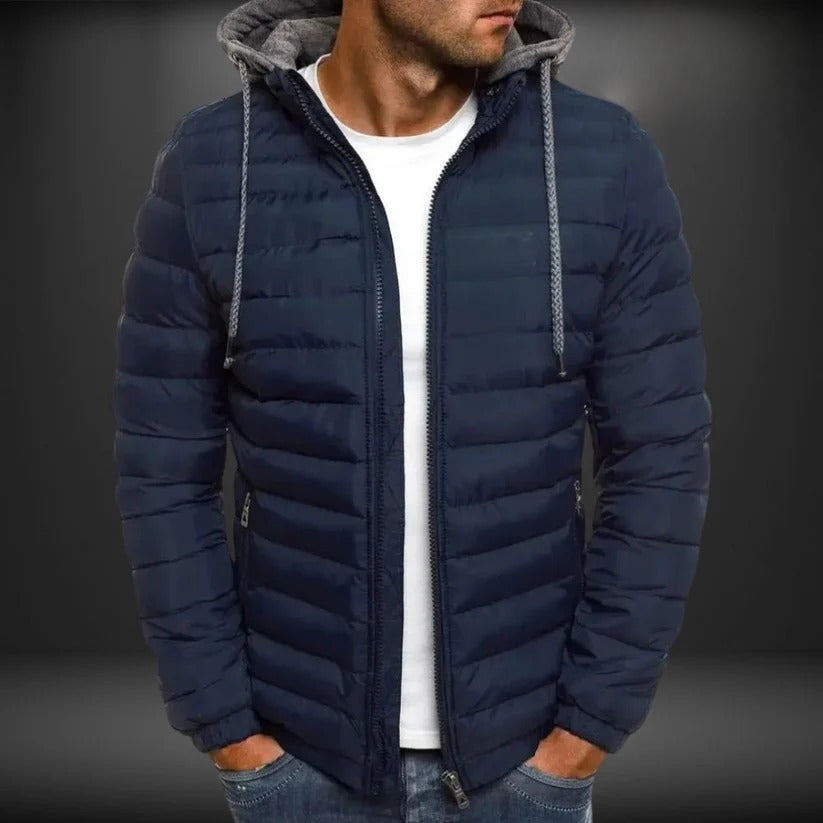 Insulated Quilted Jacket With Hood