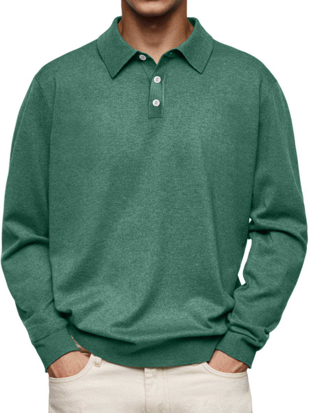 Classic Cashmere Lapel Polo Shirt