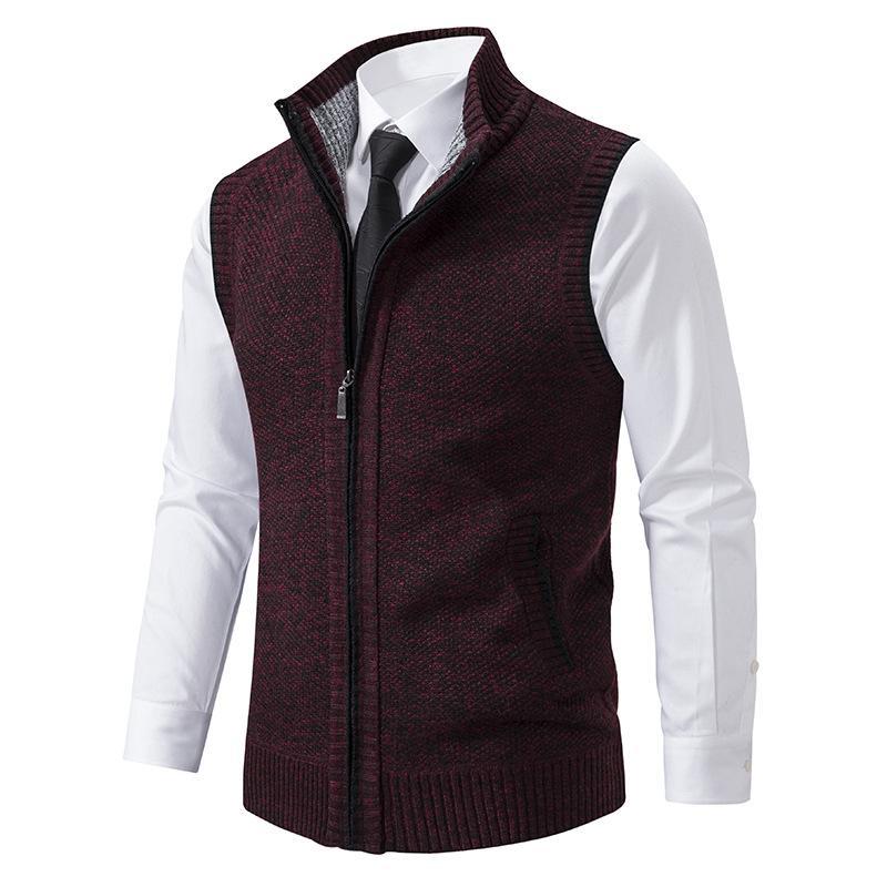 Warm Fleece Vest With Zip Up Design