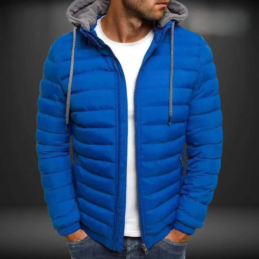 Insulated Quilted Jacket With Hood