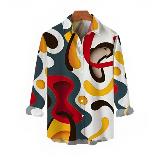 Abstract Art Designed Party Wear Shirt