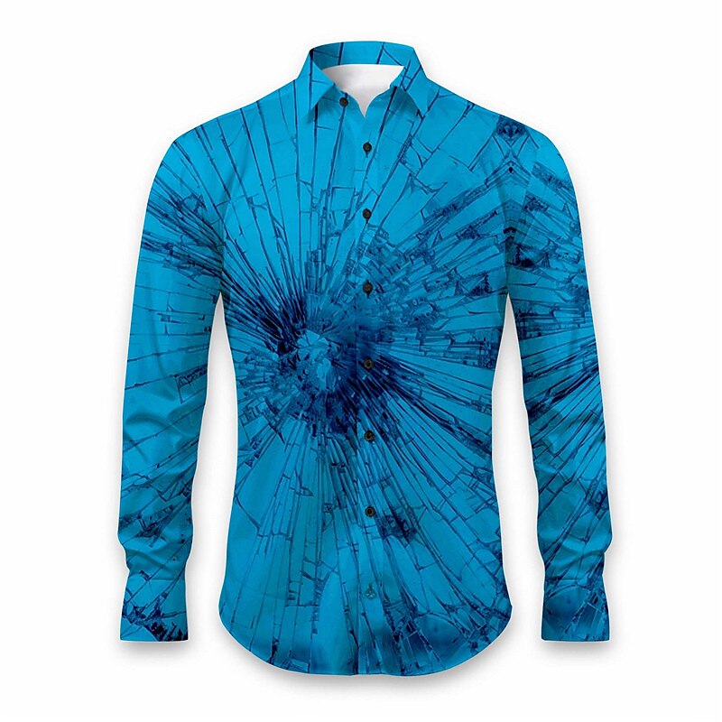 Abstract Glass Themed Turndown Party Shirt