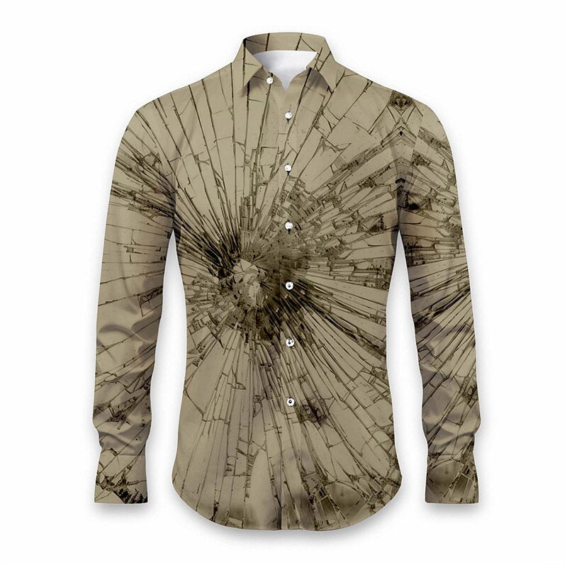 Abstract Glass Themed Turndown Party Shirt