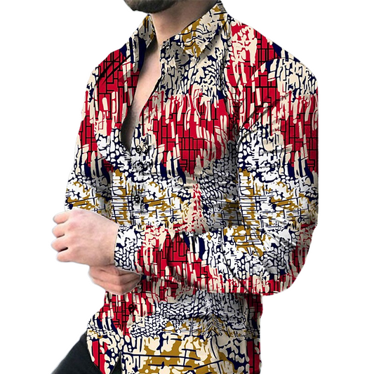 Abstract Graffiti Drip Print Shirt