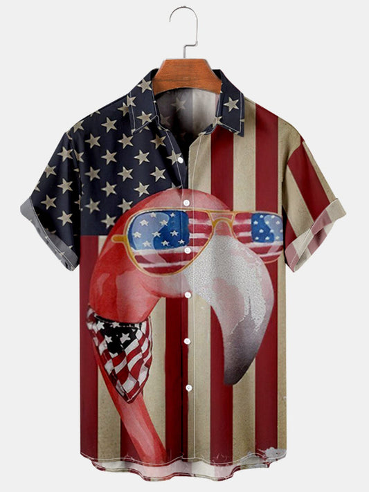 American Flag Casual Printed Shirt