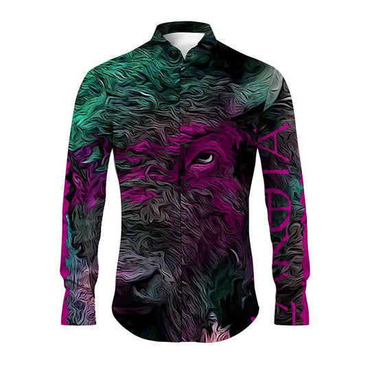 Animal Abstract Print Stretchable Shirt