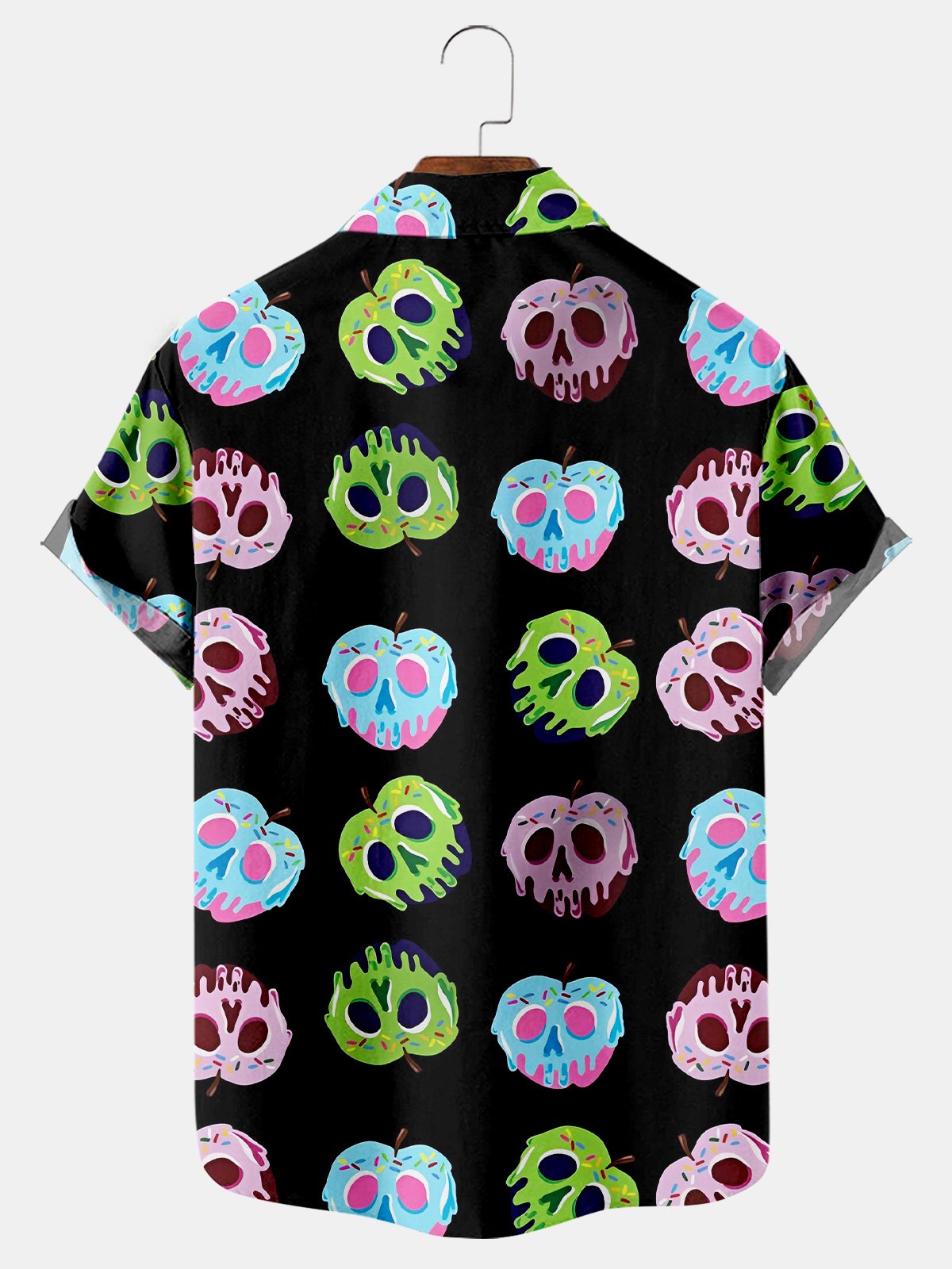 Apple Print Casual Short Sleeve Shirt