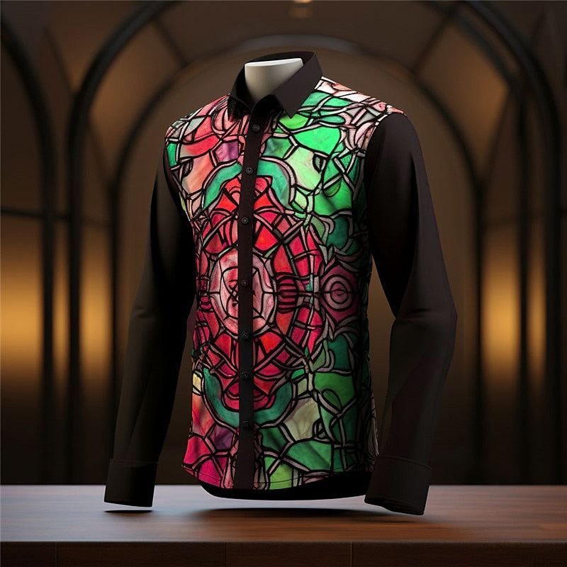 Artistic Abstract Winter Partywear Shirt