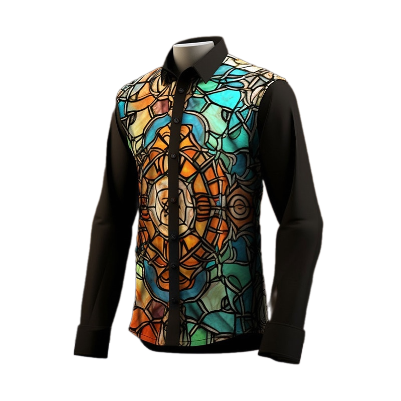 Artistic Abstract Winter Partywear Shirt