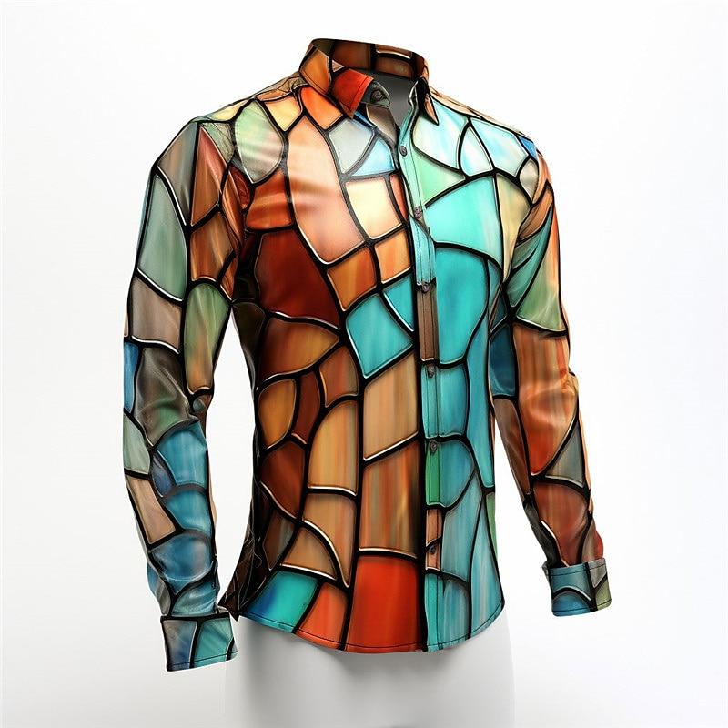 Artistic Graphic Design Full Sleeve Partywear Shirt