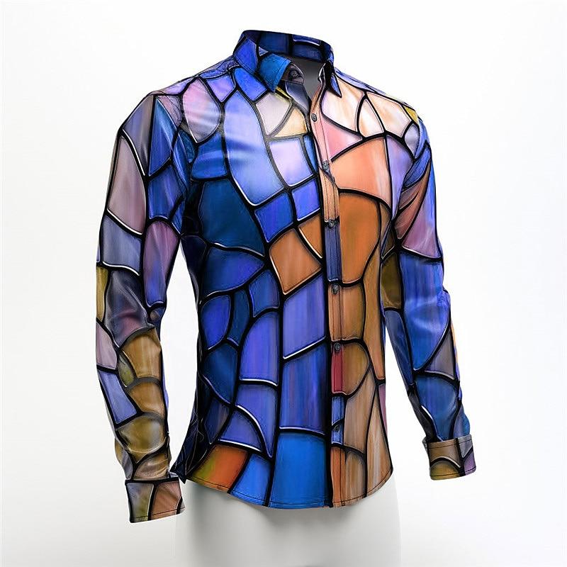 Artistic Graphic Design Full Sleeve Partywear Shirt