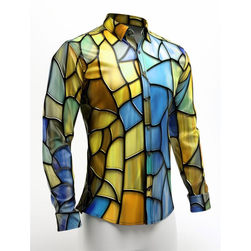 Artistic Graphic Design Full Sleeve Partywear Shirt