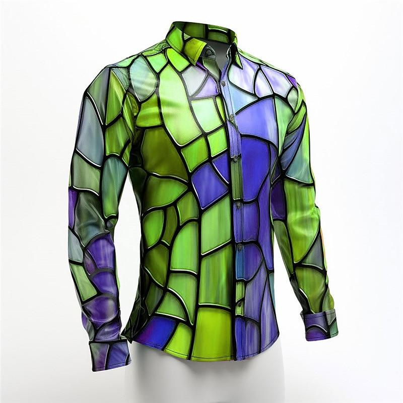 Artistic Graphic Design Full Sleeve Partywear Shirt