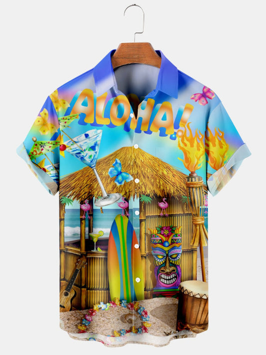 Beach House Printed Short Sleeve Shirt