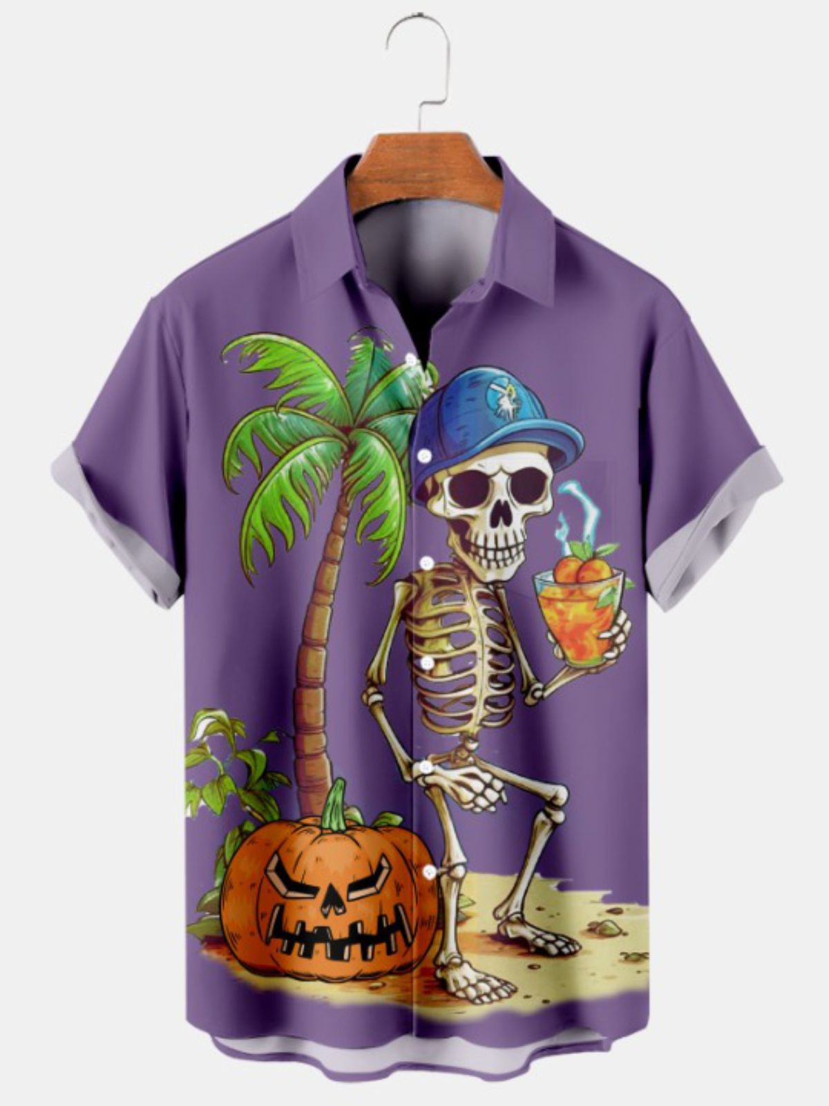 Beach Vacation Print Short Sleeve Shirt