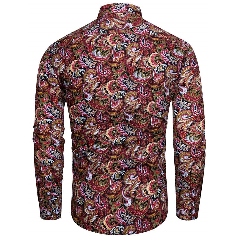 Boho Floral Print Partywear Shirt