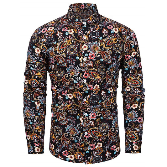 Boho Floral Print Partywear Shirt