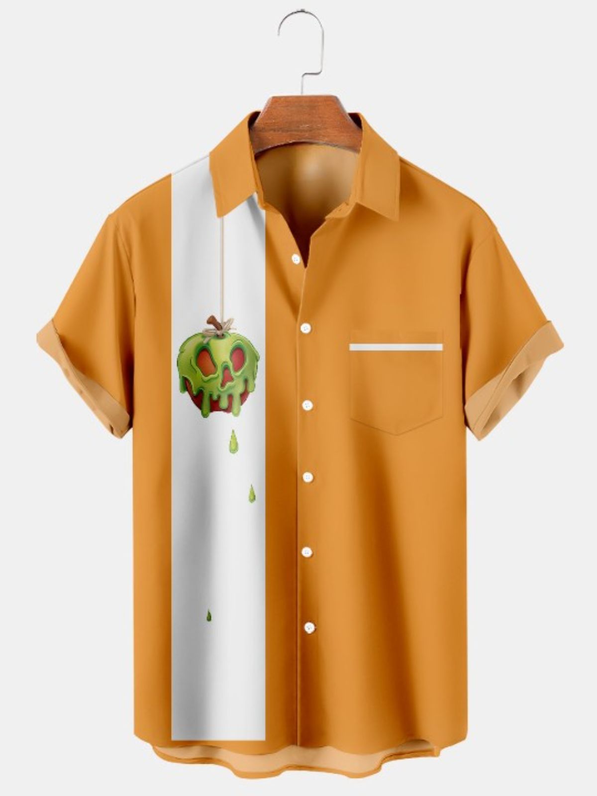 Cartoon Fun Print Bowling Shirt