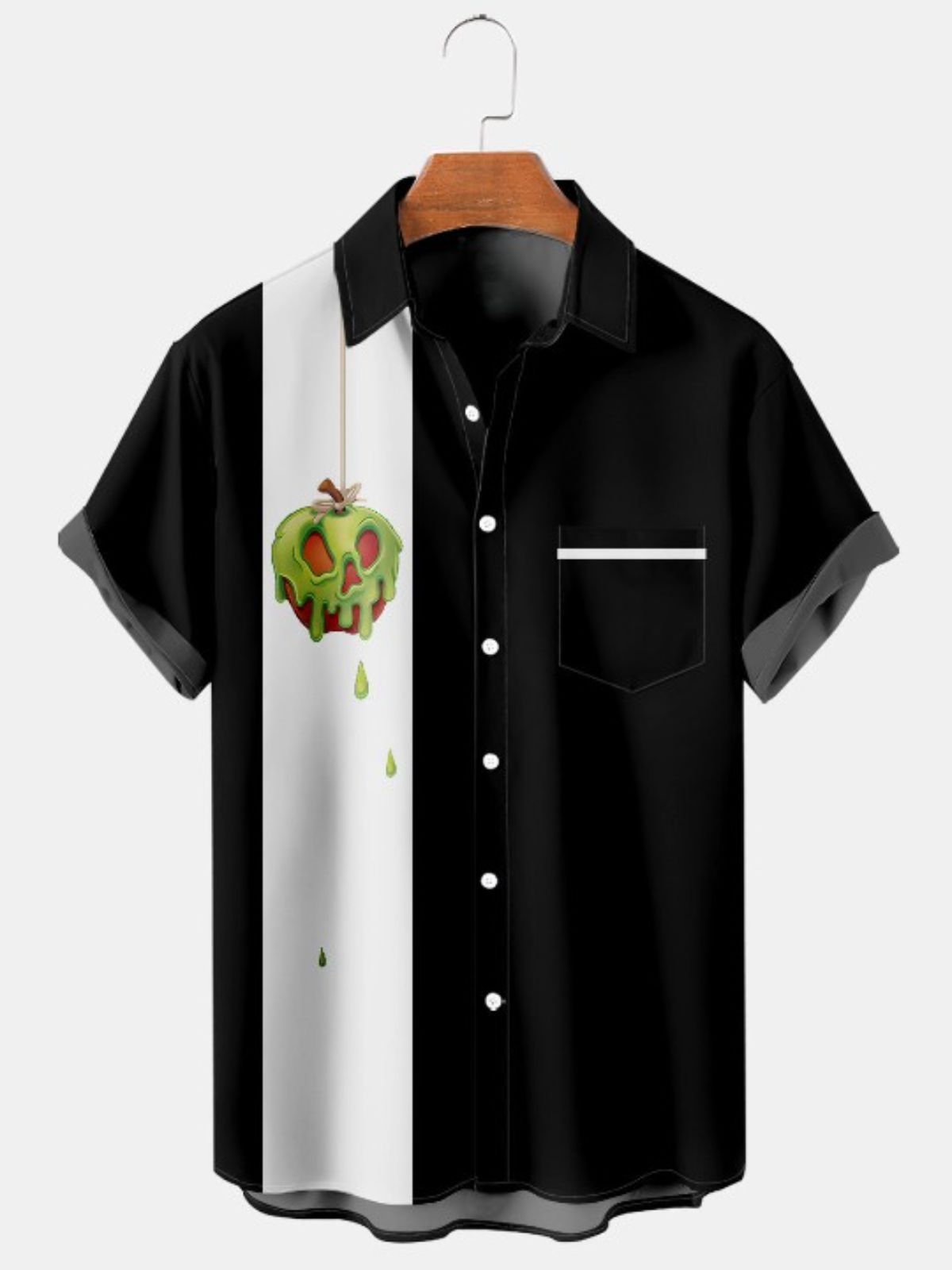 Cartoon Fun Print Bowling Shirt