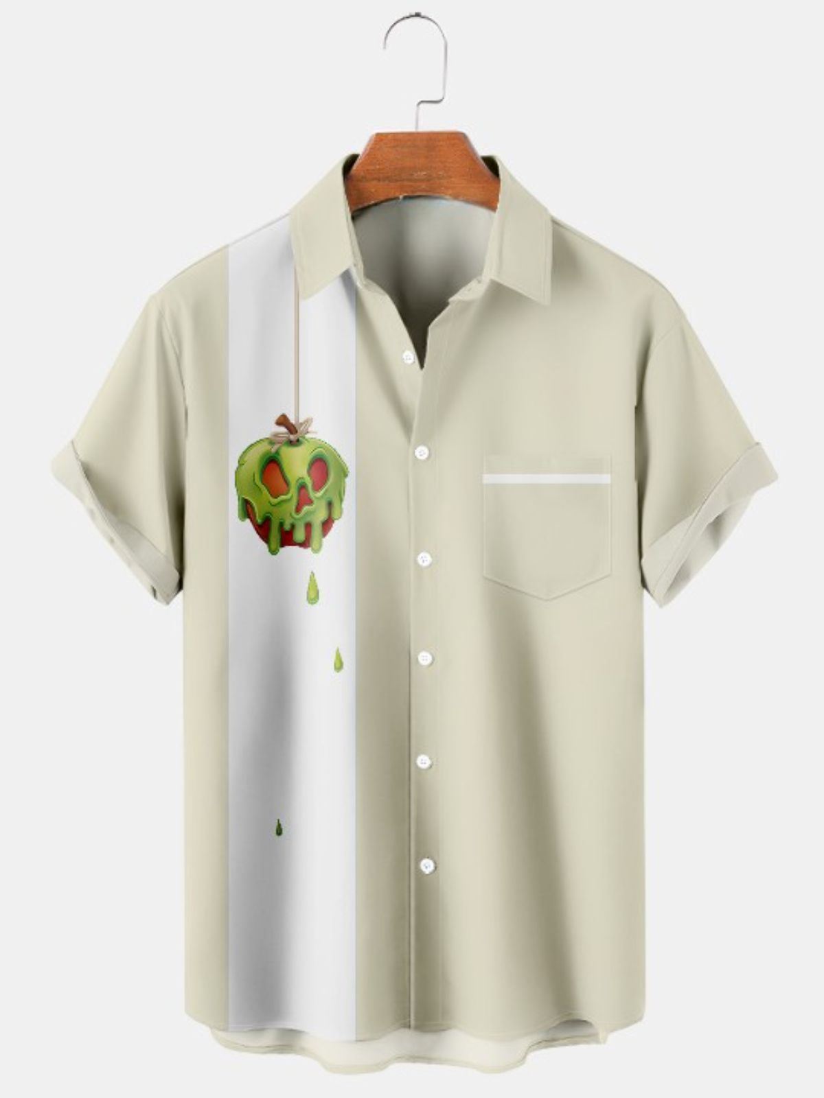 Cartoon Fun Print Bowling Shirt