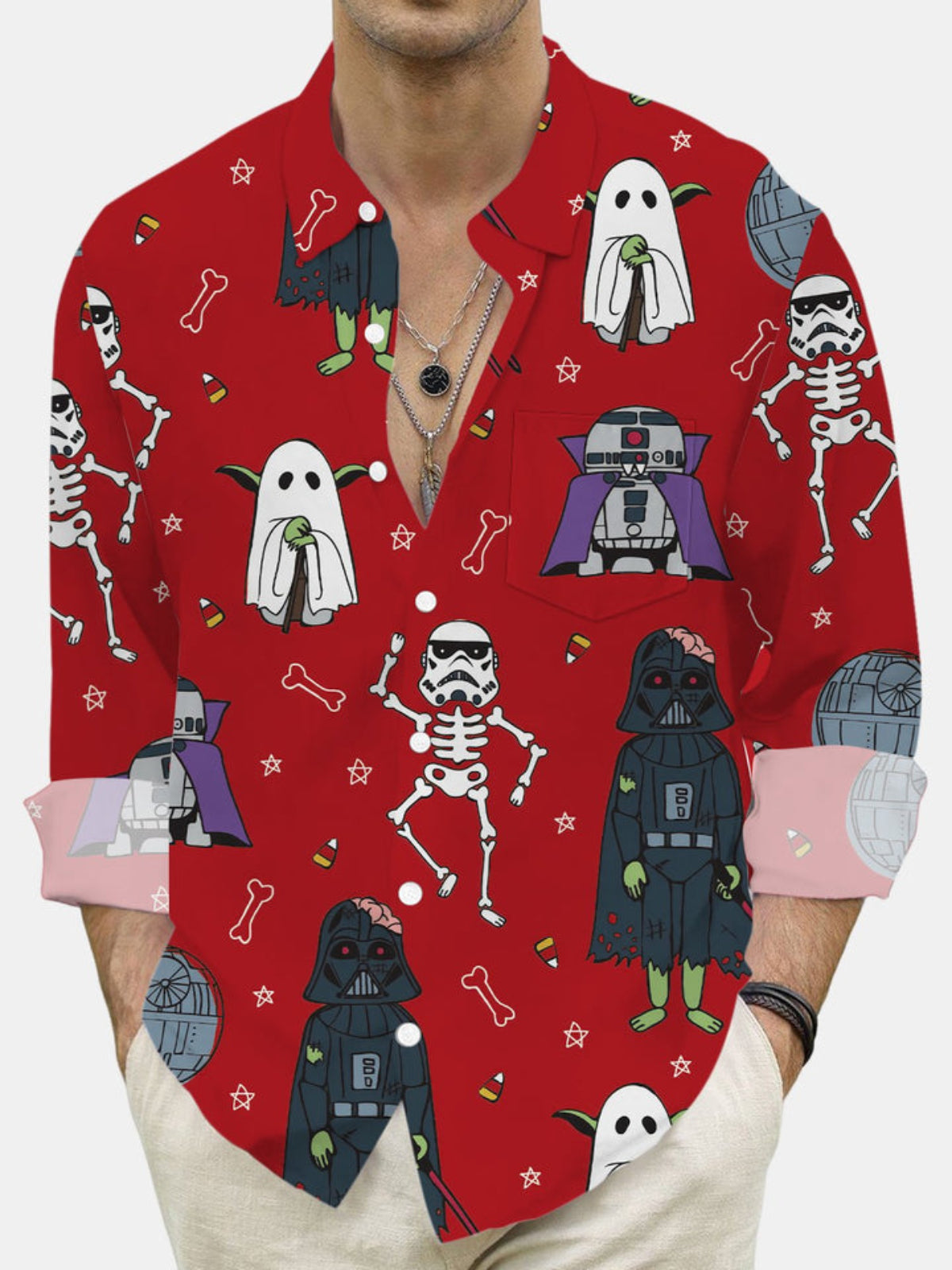 Cartoon Printed Long Sleeve Shirt