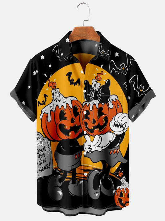 Cartoon Printed Short Sleeve Shirt