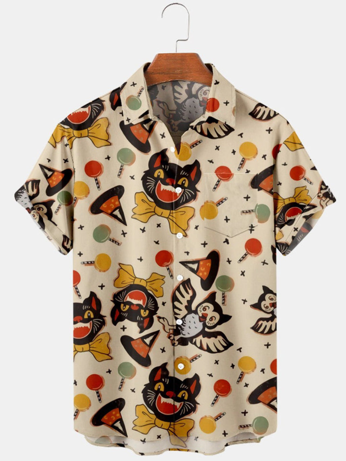 Casual Cat Candy Printed Shirt