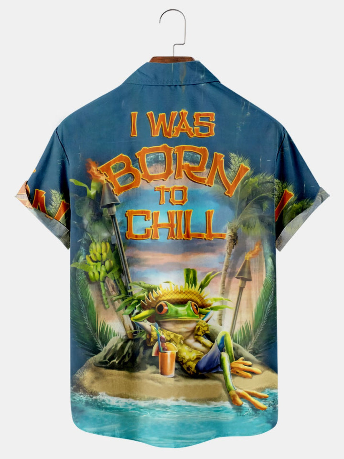 Casual Frog Printed Short Sleeve Shirt