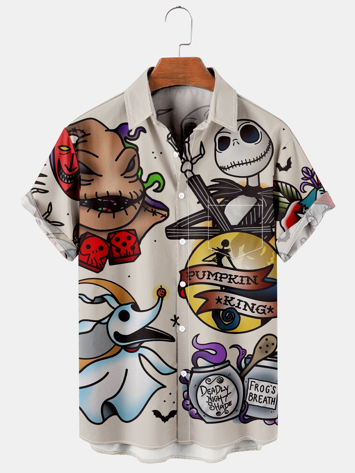 Fun Halloween Cartoon Print Shirt